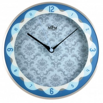 Nástenné hodiny MPM, 2525.7030 - strieborná/modrá, 30cm