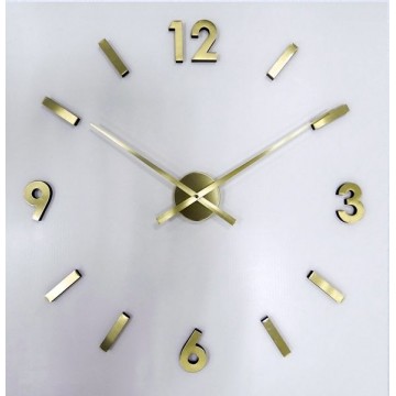 Nalepovacie nástenné hodiny JVD HW 53,7 zlaté