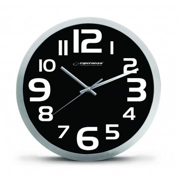 Nástenné hodiny ESPA ZUR013K, čierne 25cm