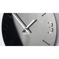 Nástenné akrylové hodiny Slim Flex z111a-1-0-x, 30 cm, čierne lesklé