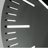 Nástenné akrylové hodiny Trim Flex z112-1-0-x, 30 cm, čierne