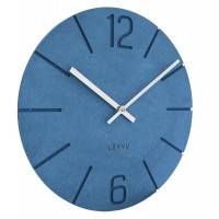 Drevené hodiny LAVVU Natur LCT5022, modra 34cm