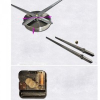 3D Nalepovacie hodiny DIY Clock BIG Twelve C1, strieborné 90-130cm
